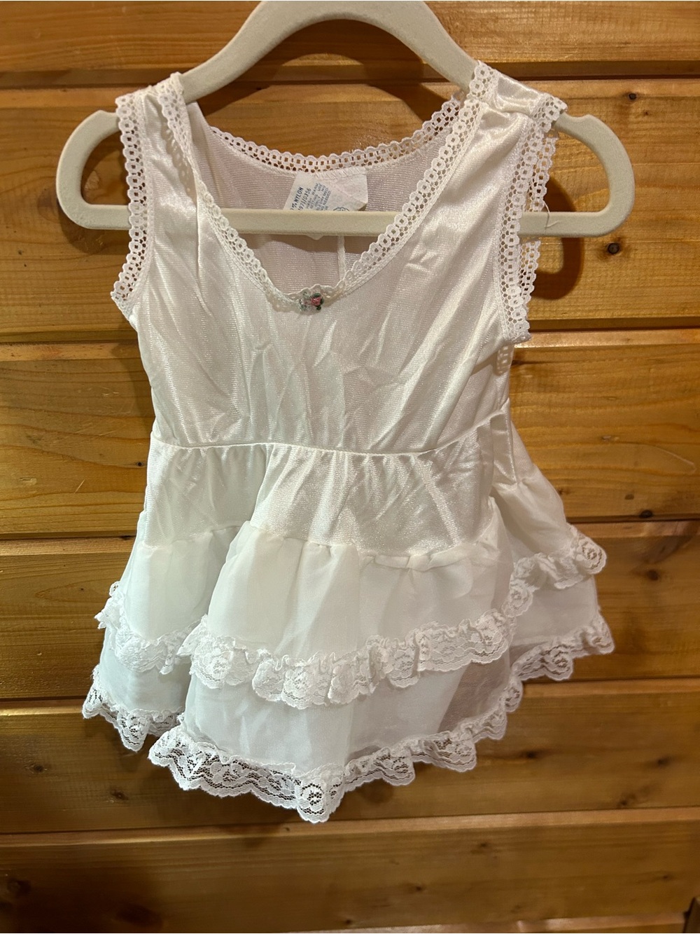 Girls' White Lace Ruffle Tank Top - Kids Accessories Underwear